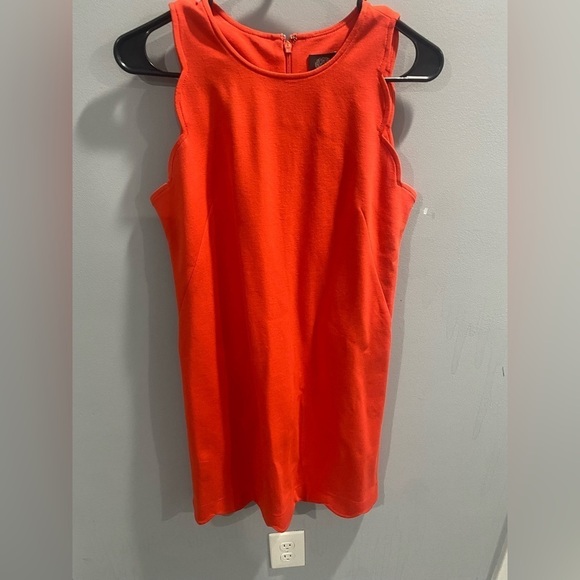 Vince Camuto Red/Orange Ripple Sleeveless Mini Dress-size 4 - Picture 3 of 6